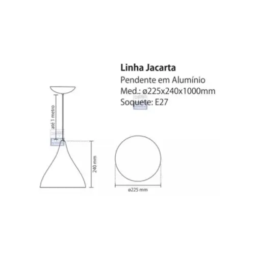 Pendente Jacarta Branco Kin