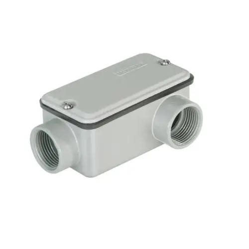 Condulete Aluminio Cinza ( TB ) 1.1/2" Tampa Cega Vedada PVC BSP Wetzel
