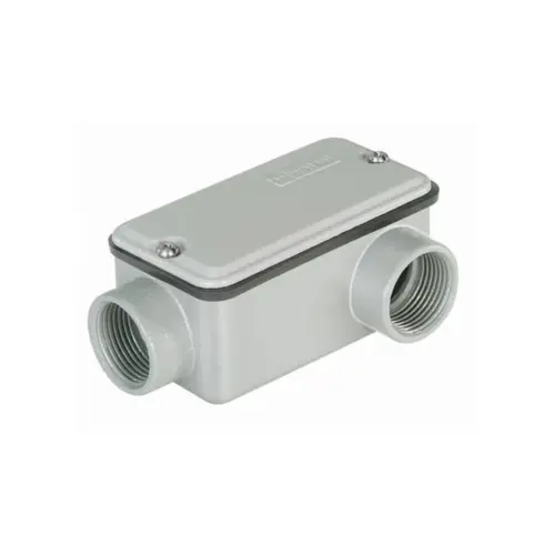 Condulete Aluminio Cinza ( LR ) 1" Tampa Cega Vedada PVC BSP Wetzel