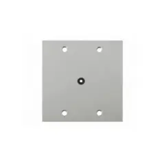 Placa Piso Leve 4X4 Inox Alto Brilho C/ Furo Central Olivo