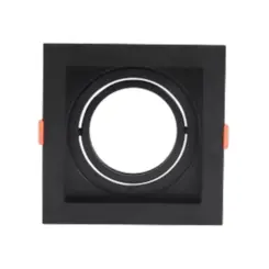 Spot Quad De Emb Recuado Preto Par20 Luminatti