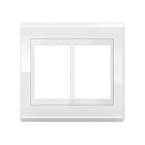 Placa 4X4 6 Posicoes Premium Branco Alto Brilho