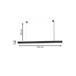 Pendente Led Otan 24W 3000K Preto Nordecor