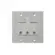 Placa Piso Leve 4X4 Inox Alto Brilho P/ 3 Rj-45 Olivo
