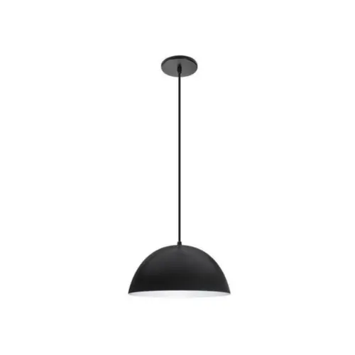 Pendente Domus Preto Com Branco 40X17 1Xe27 Opl