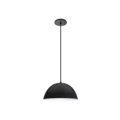 Pendente Domus Preto Com Branco 40X17 1Xe27 Opl