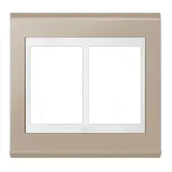 Placa 4X4 6 Postos Champagne C/ Branco