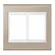 Placa 4X4 6 Postos Champagne C/ Branco