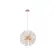 Pendente 45cm E14×8 Metal+Cristal Rose Cabo:1,5M