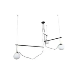 Pendente LuKo Tri 3xE27 300x130cm Dourado/Preto Nordecor