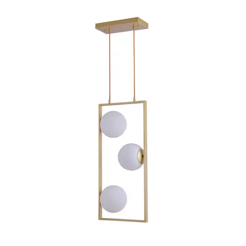 Pendente Ibba RET 3xE27 15CM Dourado Nordecor