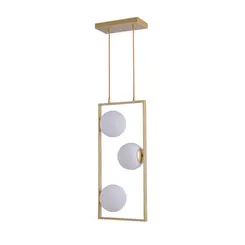 Pendente Ibba RET 3xE27 15CM Dourado Nordecor