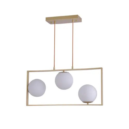 Pendente Ibba GR 3xE27 15CM Dourado Nordecor