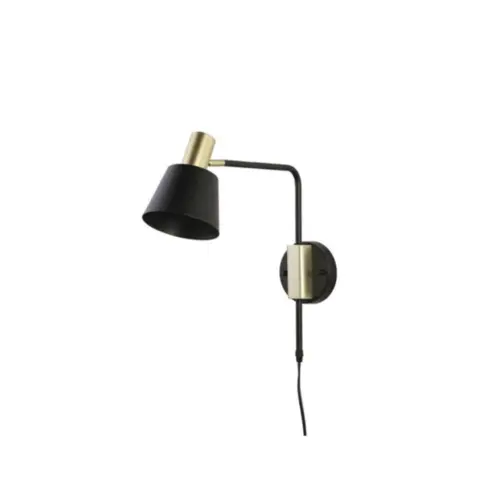 Arandela Retro Petti 1E27 Dourado Preta Nordecor