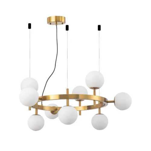 Pendente Romai Cin 9xG9 12CM Dourado Nordecor