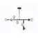 Pendente Romai Tes 2198 8xG9 12CM Onix e Dourado Nordecor