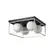 Plafon Cubo Globo 4xE27 15CM Ouro e Preto Nordecor
