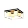 Plafon Cubo Globo 4xE27 15CM Ouro e Preto Nordecor