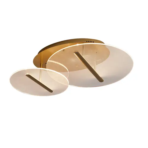 Plafon Led Razi 2MOD 19W 3000k Dourado Fosco Nordecor