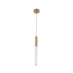 Pendente Led Vanna 3W 3000K Preto Nordecor 3W 3000K Dourado Nordecor