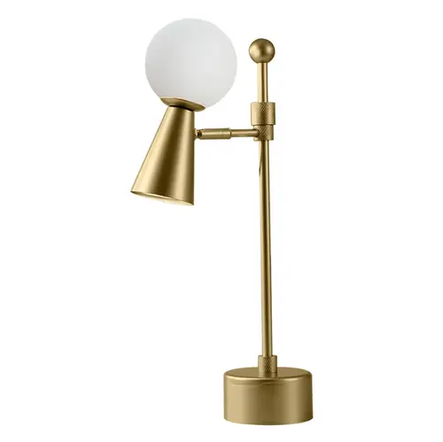 Abajur Mesa Teas 1G9 1XMR16 10cm Dourado Fosco Nordecor