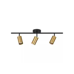 Spot de Sobrepor Kalla 3xMR16 Dourado e Preto Nordecor