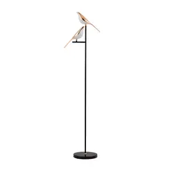 Abajur Led Coluna Vogel 2X10W 3000K Dourado/Preto Nordecor