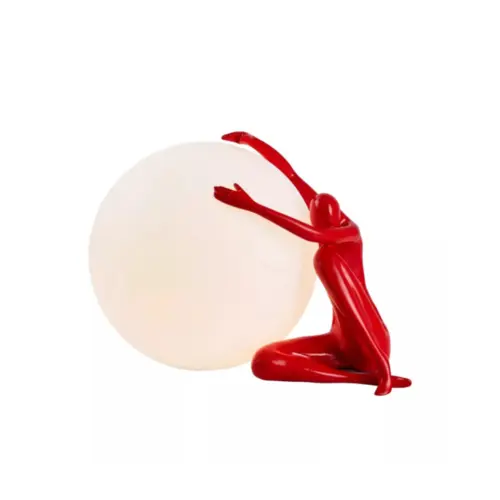 Abajur Mesa Mez Oli 1E27 Vermelho Bivolt Nordecor