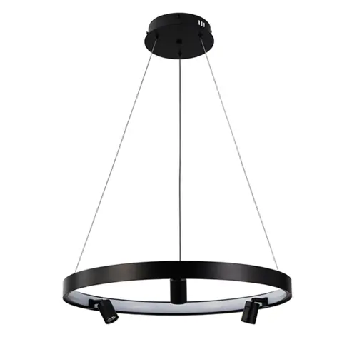 Pendente Led Lilla 60CM C/3M 3X3W 39W 3000K Preto Nordecor