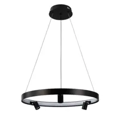 Pendente Led Lilla 60CM C/3M 3X3W 39W 3000K Preto Nordecor
