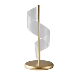 Abajur Mesa Led Ruban 9W 3000K Dourado Fosco Nordecor
