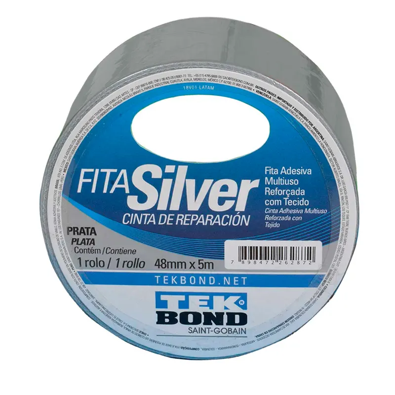 Fita Silver 48mmX5m Prata Tekbond