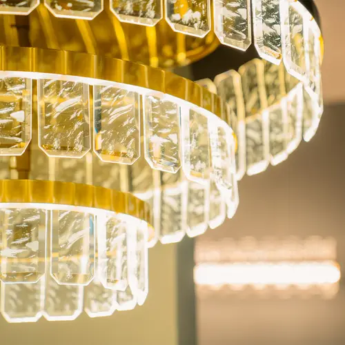 Pendente Led Zylo 3 Mod 105W 3000K 39x85cm Dourado Brilho Nordecor