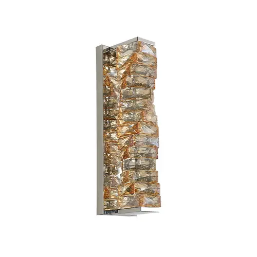 Arandela Led Cristal Nizie 18W 3000K Ambar/Prata Nordecor