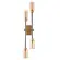 Arandela Tosh Duo 4G9 Dourado Fosco/Preto Nordecor