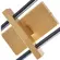 Arandela Tosh Duo 4G9 Dourado Fosco/Preto Nordecor