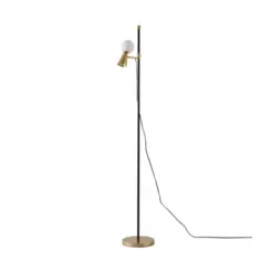 Abajur Coluna Teas 1G9 1MR16 10cm Dourado Fosco/Preto Nordecor