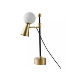 Abajur Mesa Teas 1G9 1MR16 10cm Dourado Fosco/Preto Nordecor