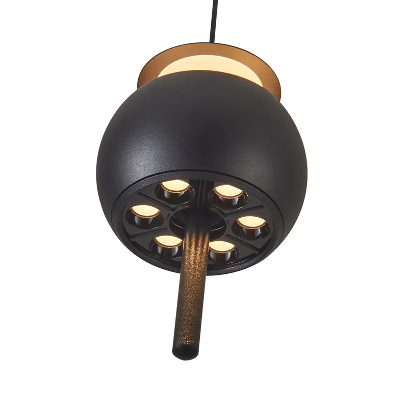 Pendente Led Oliwa 5+5W 3000K Preto 2806 Nordecor