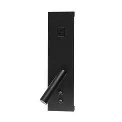 Arandela Led Enna USB 9W 3000K IP20 Preto Nordecor
