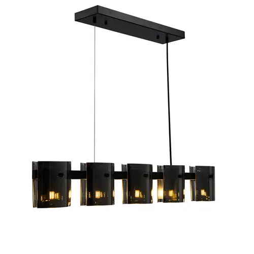 Pendente Bouze ORI 5XG9 Preto e Fume Nordecor