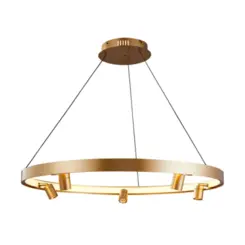 Pendente Led Lilla 80CM C/3M 5X3W 37W 3000K Ouro Fosco Nordecor
