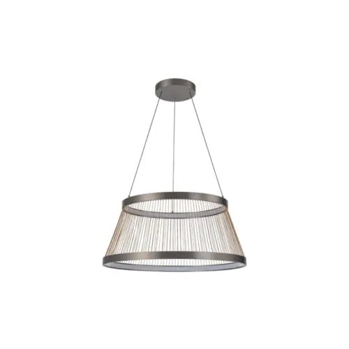Pendente Led Beys Ø80Cm 70W 3000K Cinza/Dourado Nordecor