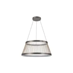 Pendente Led Beys Ø80Cm 70W 3000K Cinza/Dourado Nordecor