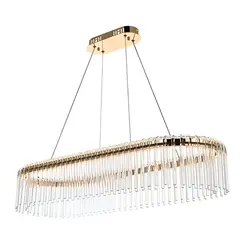 Pendente Led Cristal Gouli 30X90Cm 36W 2700K 2893 Ouro Brilho Nordecor