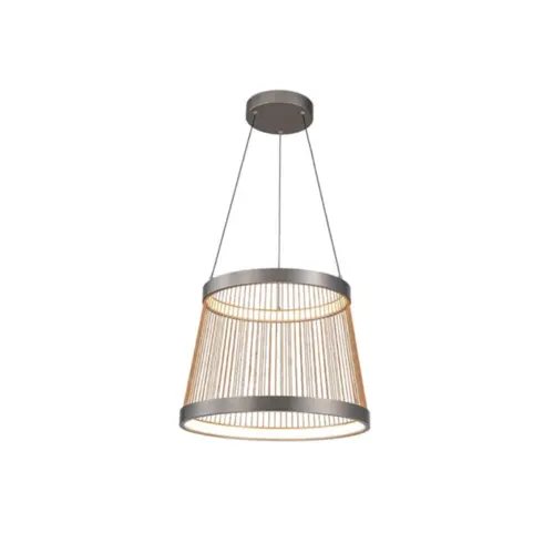 Plafon Led Beys Ø51Cm 46W 3000K Cinza/Dourado Nordecor