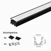Perfil de Embutir Linear 14X7Mm 3M Preto Nordecor