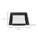 Painel Led Kais Embutir 18W 3000K 22x22 Preto Nordecor
