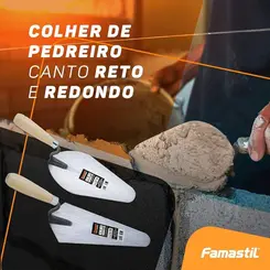 Colher de Pedreiro 8 Canto Reto Famastil