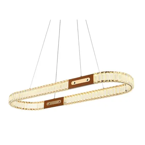 Pendente Led Cristal Gulty 30X96Cm 40W 3000K 2900Ouro Brilho Nordecor